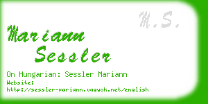 mariann sessler business card